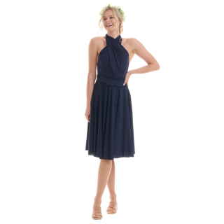 Midi Infinity-Wickelkleid – Brautjungfernkleid (1100) Dunkelblau 40-44