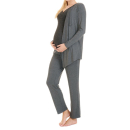 Two-Tone Umstands-Homewear-Set (8100-Mix) Grau-Mix M