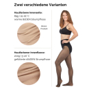 Warme-Transparente 80DEN Strumpfhose Damen - beige Innenseite - 20DEN-Optik - Shaping-Strumpfhose - Bauchweg-Effekt - 1100-TS