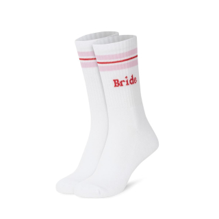 faav - Tennissocken - Crew Socks Print - Team Bride - Hochzeit - JGA - Socken Geschenk - Atmungsaktiv - 1er Pack