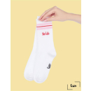 faav - Tennissocken - Crew Socks Print - Team Bride - Hochzeit - JGA - Socken Geschenk - Atmungsaktiv - 1er Pack