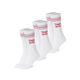 faav - Tennissocken - Crew Socks Print - Team Bride - Hochzeit - JGA - Socken Geschenk - Atmungsaktiv - 1er Pack