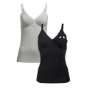 Stilltop HERZMUTTER | 2er Pack (5420) Schwarz|Grau L